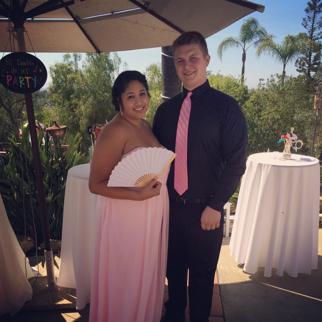 Alex and I at the wedding. 