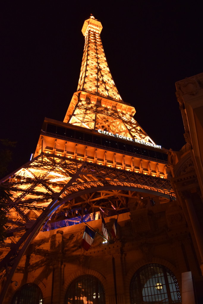 The Vegas Eiffel Tower is quite iconic on the strip