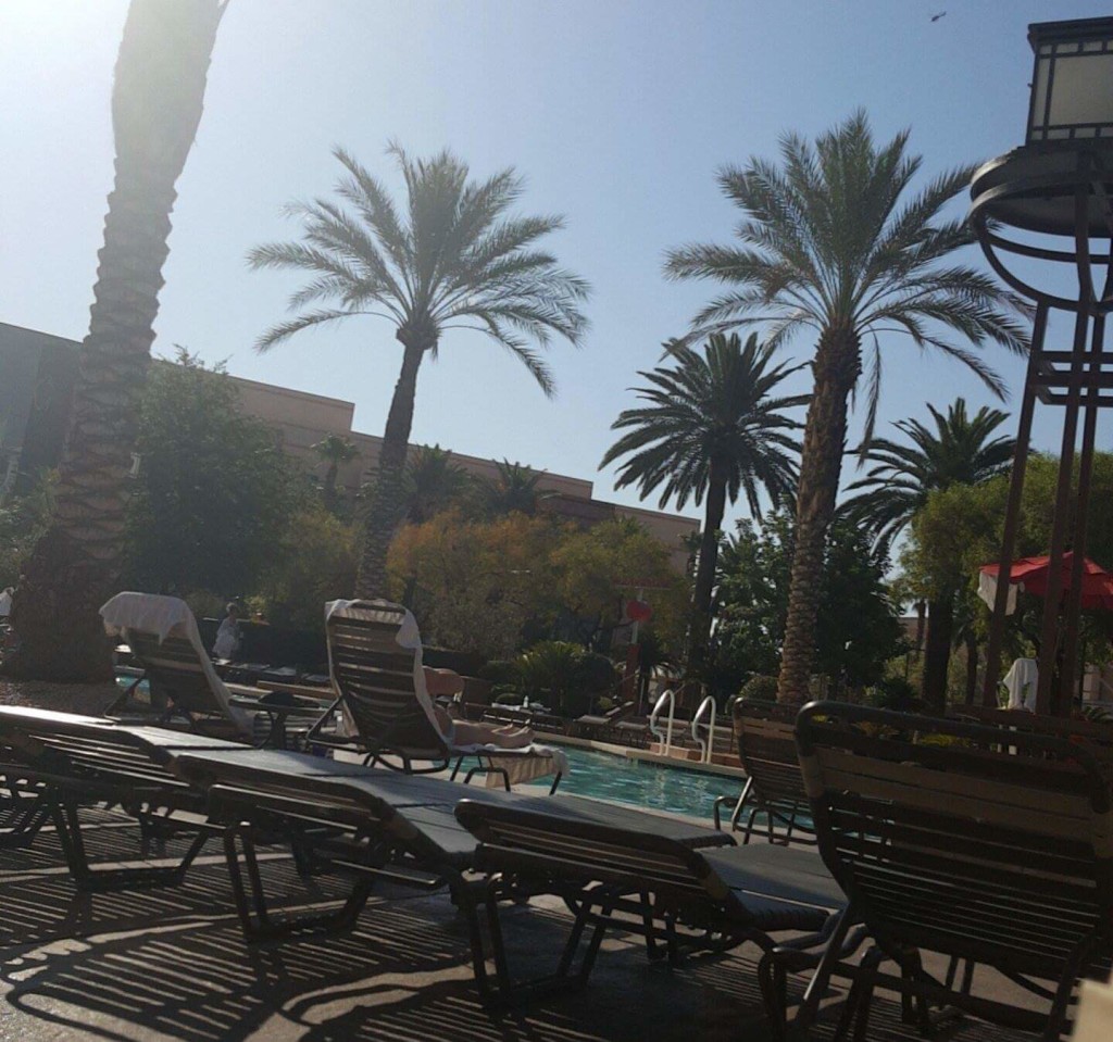 Sitting by the pool at MGM Grand