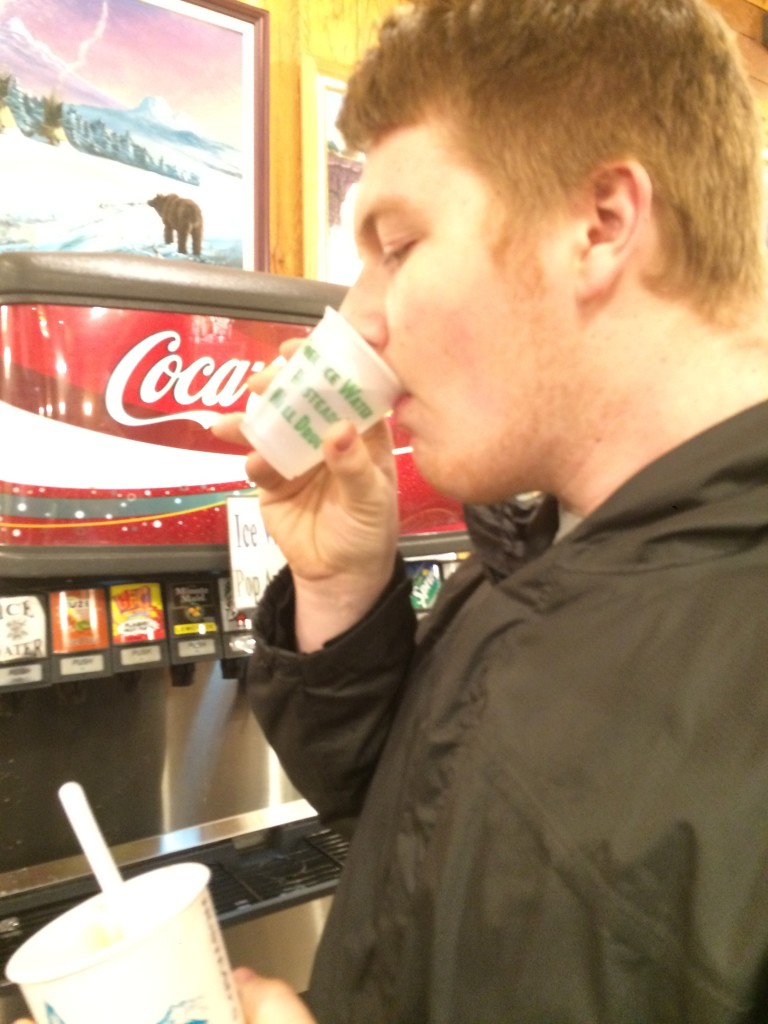 Couldn't help but drink a glass of free ice water!