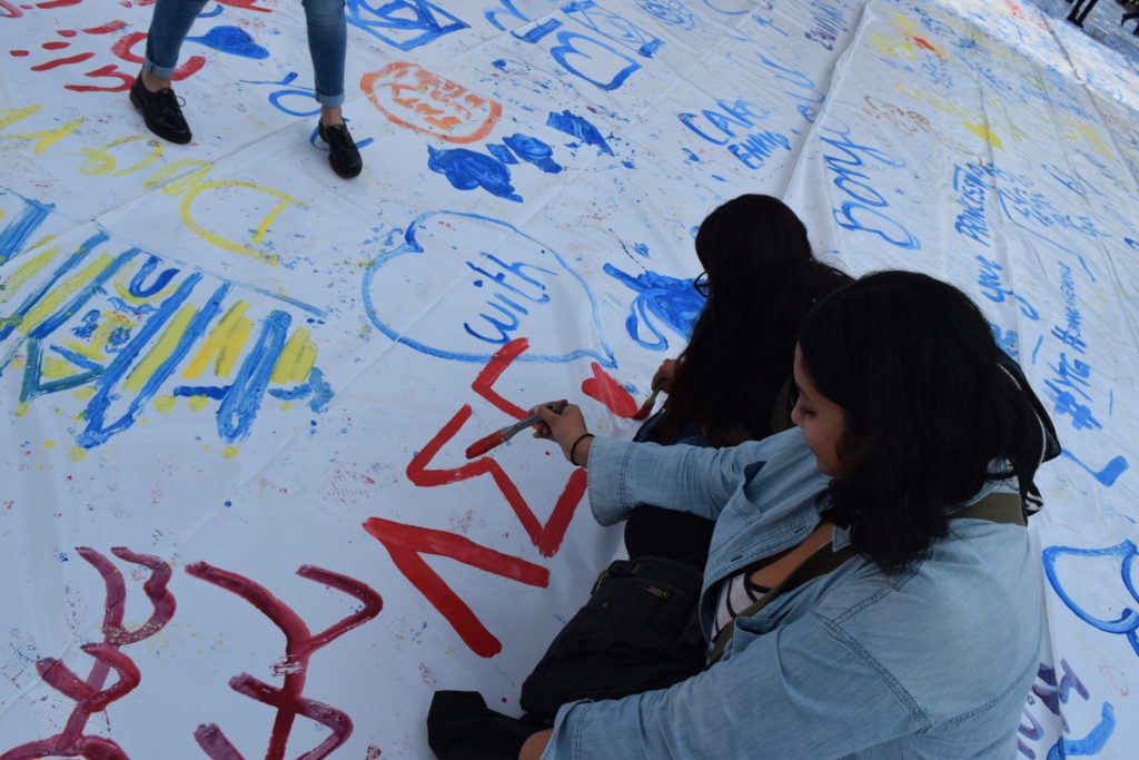 Me and my sorority sister painted our Sorority letters to forever be in Milan.