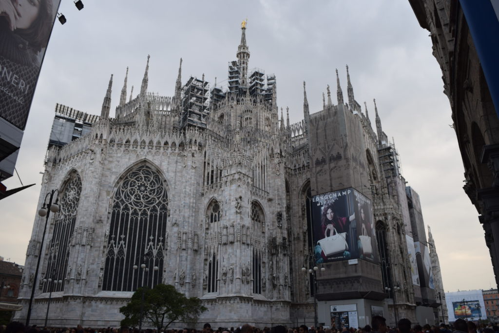 Even the back of the Duomo was beautiful in Milan