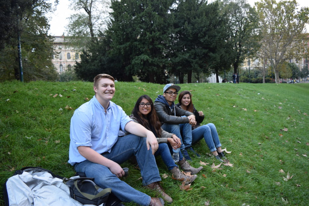 We decided to chill on the grass in front of the castle to take it all in. 