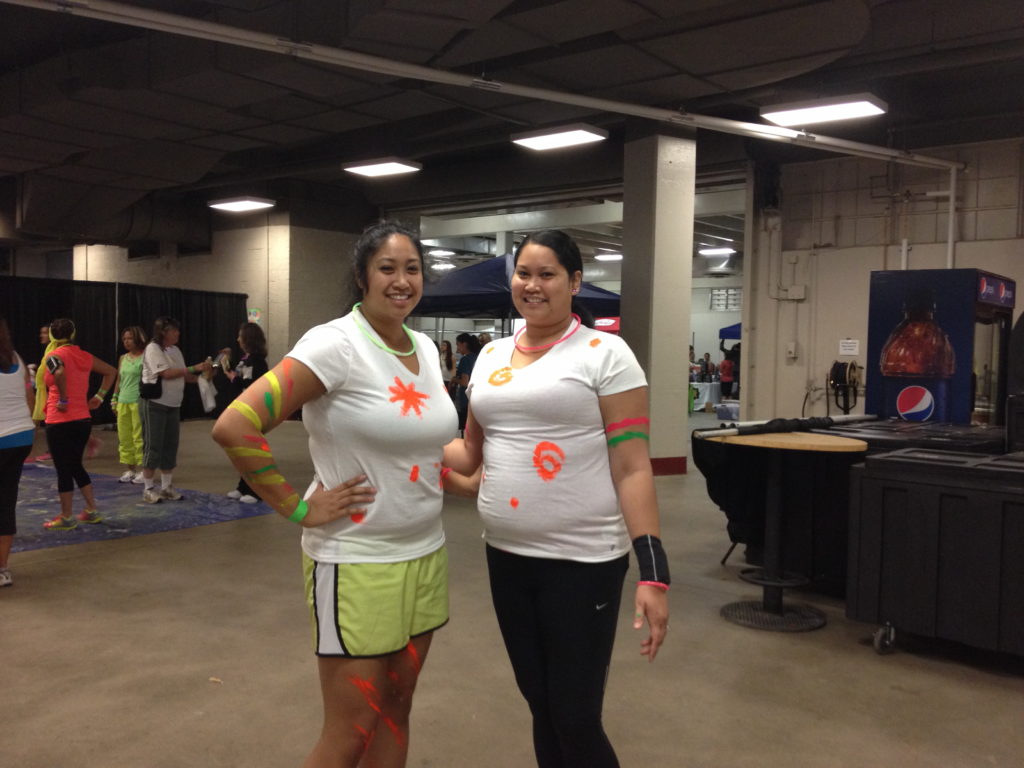 My sister and I at Fitness Day